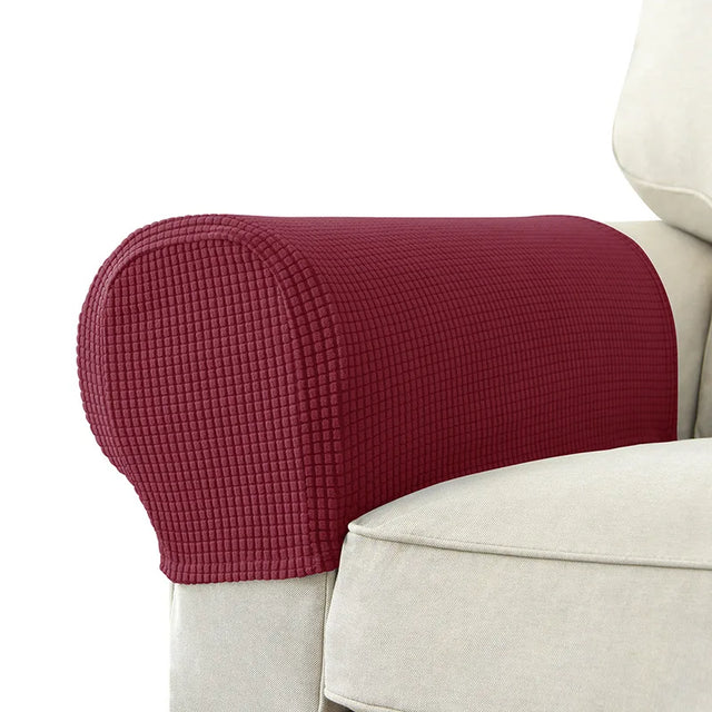 2-Piece Stretch Armrest Covers – Waterproof Quilted Sofa Arm Protectors