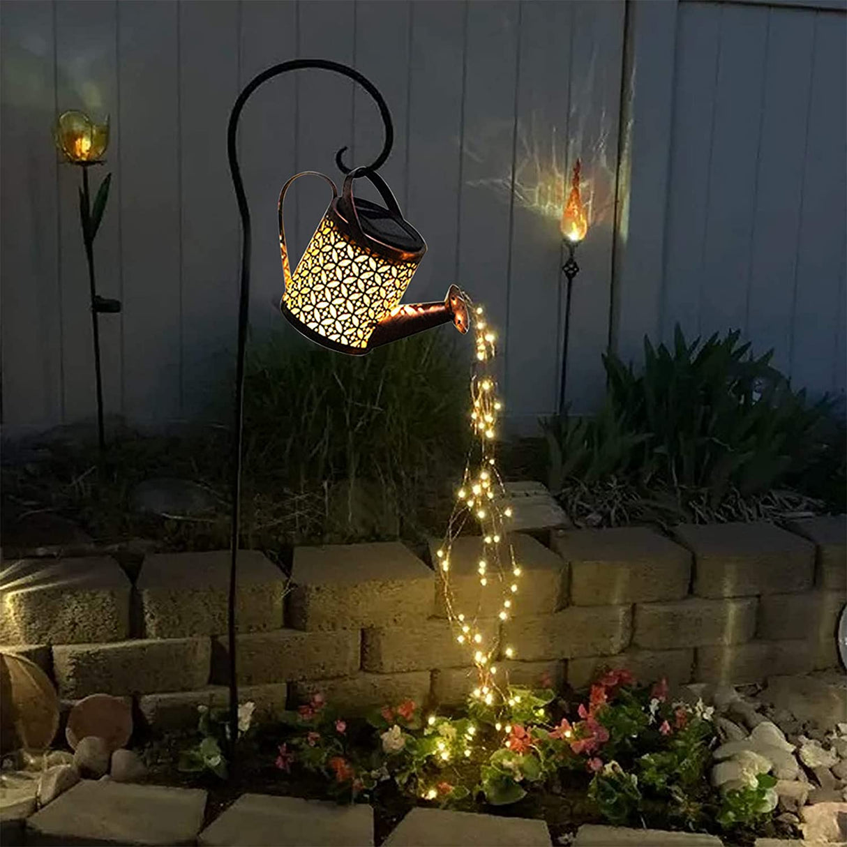 Solar Waterfall Garden Light – Elegant Decorative Design