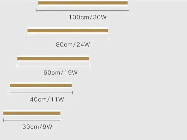 Simeon - Modern LED Outdoor Strip Wall Light Gold IP65 Waterproof