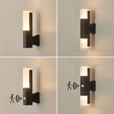 Spivey - Modern Black LED Motion Sensor Outdoor Light