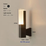 Spivey - Modern Black LED Motion Sensor Outdoor Light