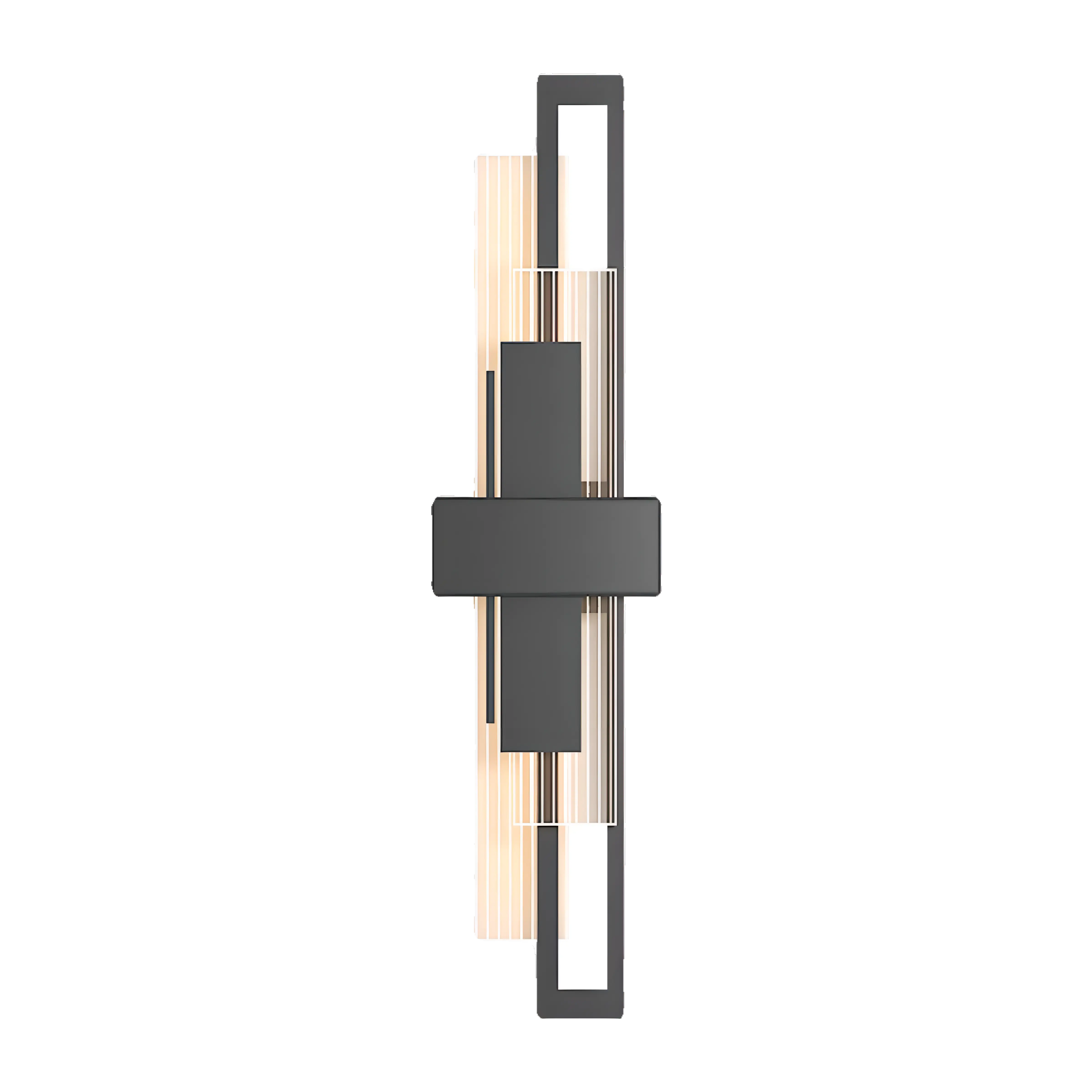 Hodgson - Black Rectangular LED Acrylic Outdoor Wall Light