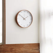 Luxury Wall Clock in Wood and Glass with Minimalist Design