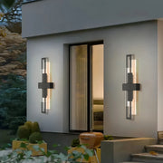 Hodgson - Black Rectangular LED Acrylic Outdoor Wall Light