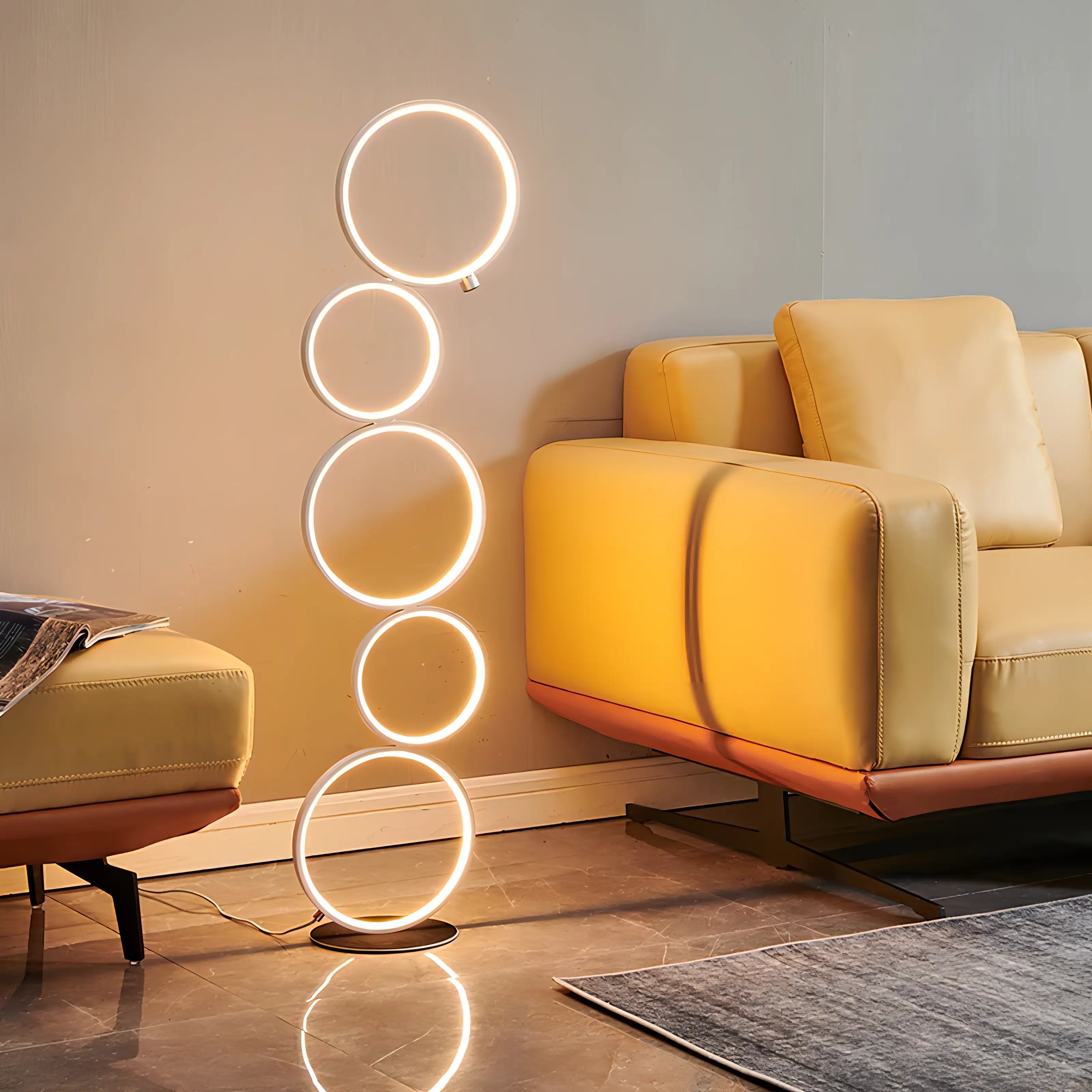 Olivia - LED Multi Tier Circle Floor Lamp for Ambient Lighting