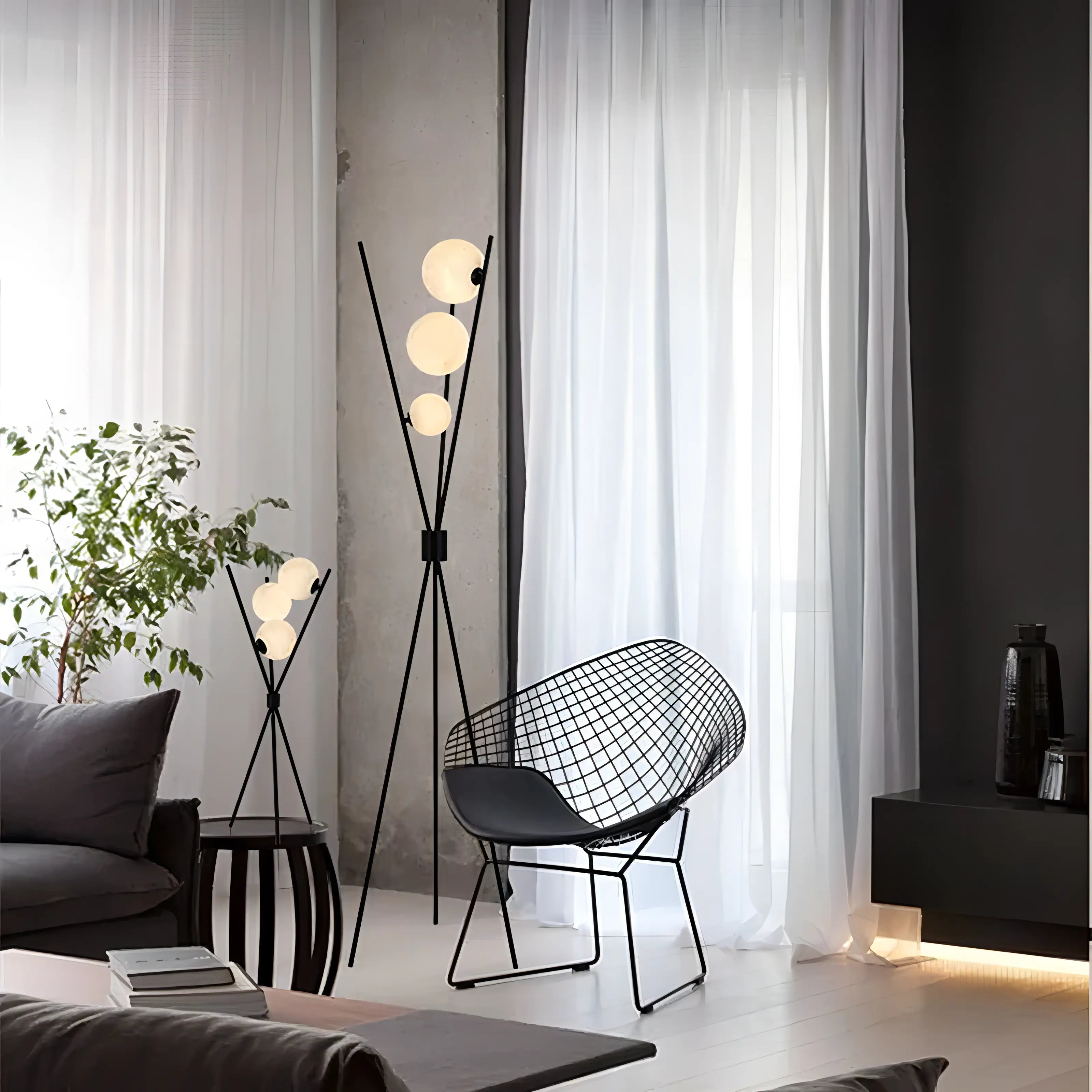 Mila - Stylish Minimalist Floor Lamp with Moon Design