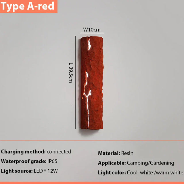 Perales Wood Tree Style Resin Waterproof Wall Light