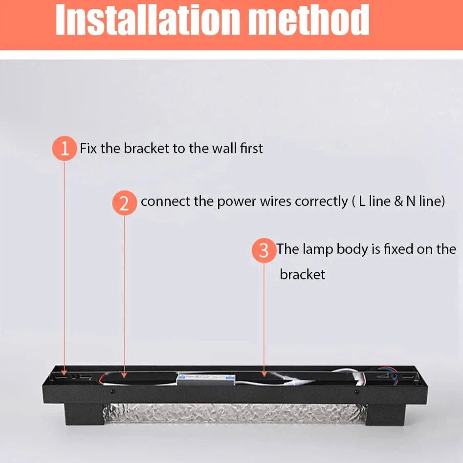 Waldron - Modern Stainless Steel LED Wall Light with Glass