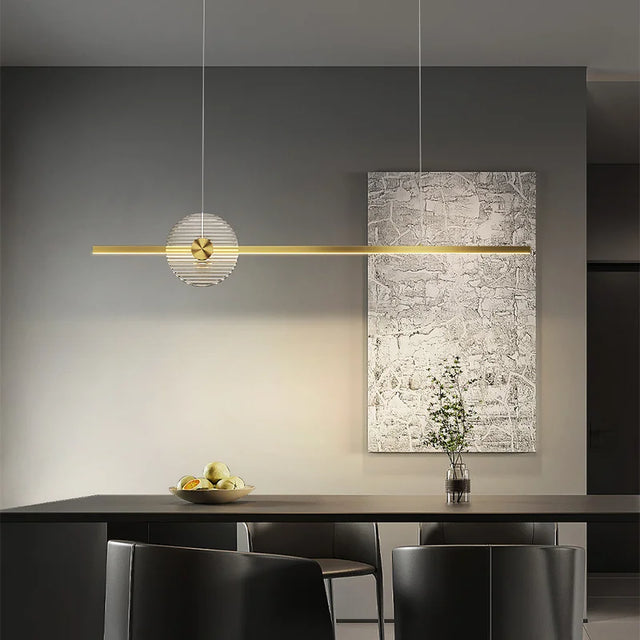 Disc LED Chandelier – Copper Modern Ceiling Light for Energy-Efficient Illumination