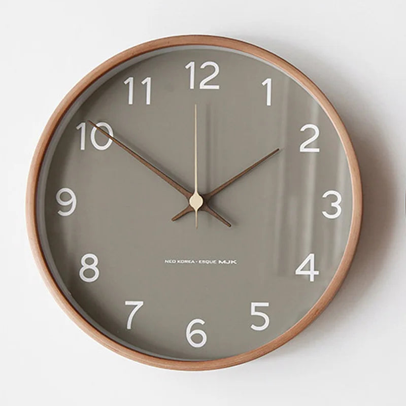 Luxury Wall Clock in Wood and Glass with Minimalist Design