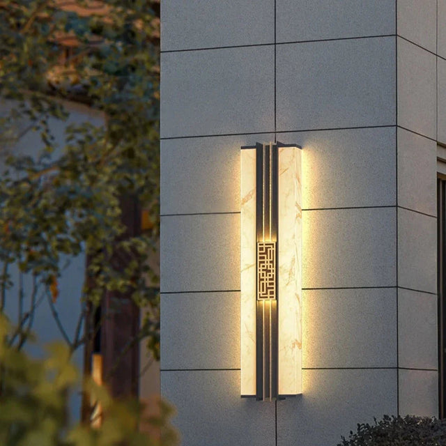 Baez - Marble Style LED Wall Light Bar for Outdoors