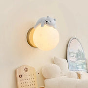 Sleepy Bear Wall Light - Cute Nursery Accent with Gentle Glow