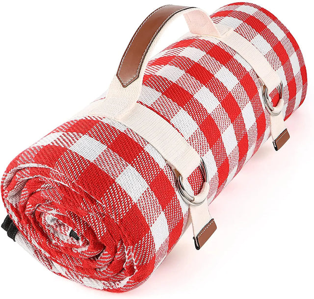 Variant image for Waterproof Picnic Blanket Portable with Carry Strap for Beach Mat or Family Outdoor Camping Party-2