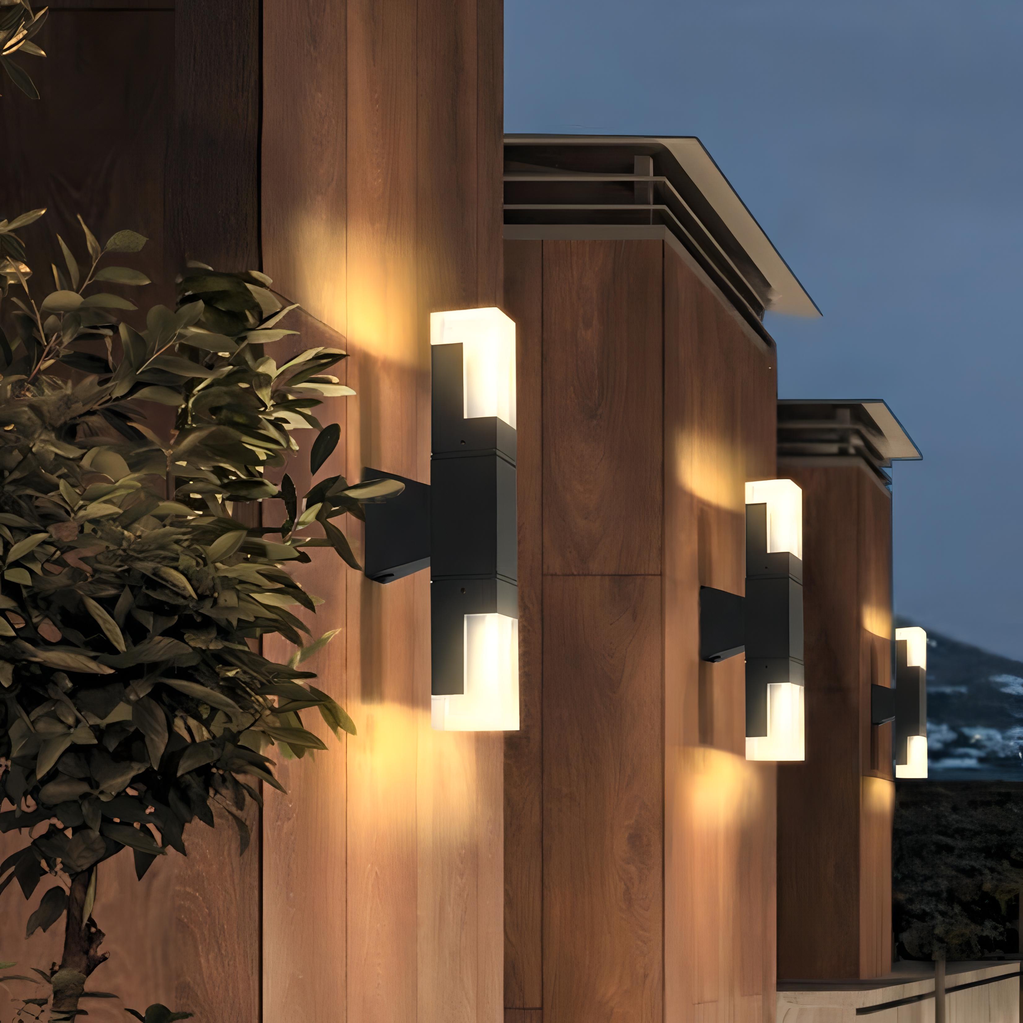 Casen - Outdoor Modern Waterproof Up/Down Wall Light Black