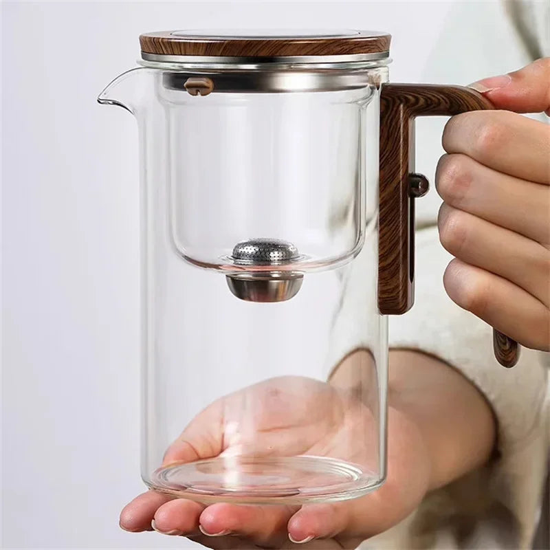 Auréa Glass Teapot – Luxury Infuser with Wooden Handle