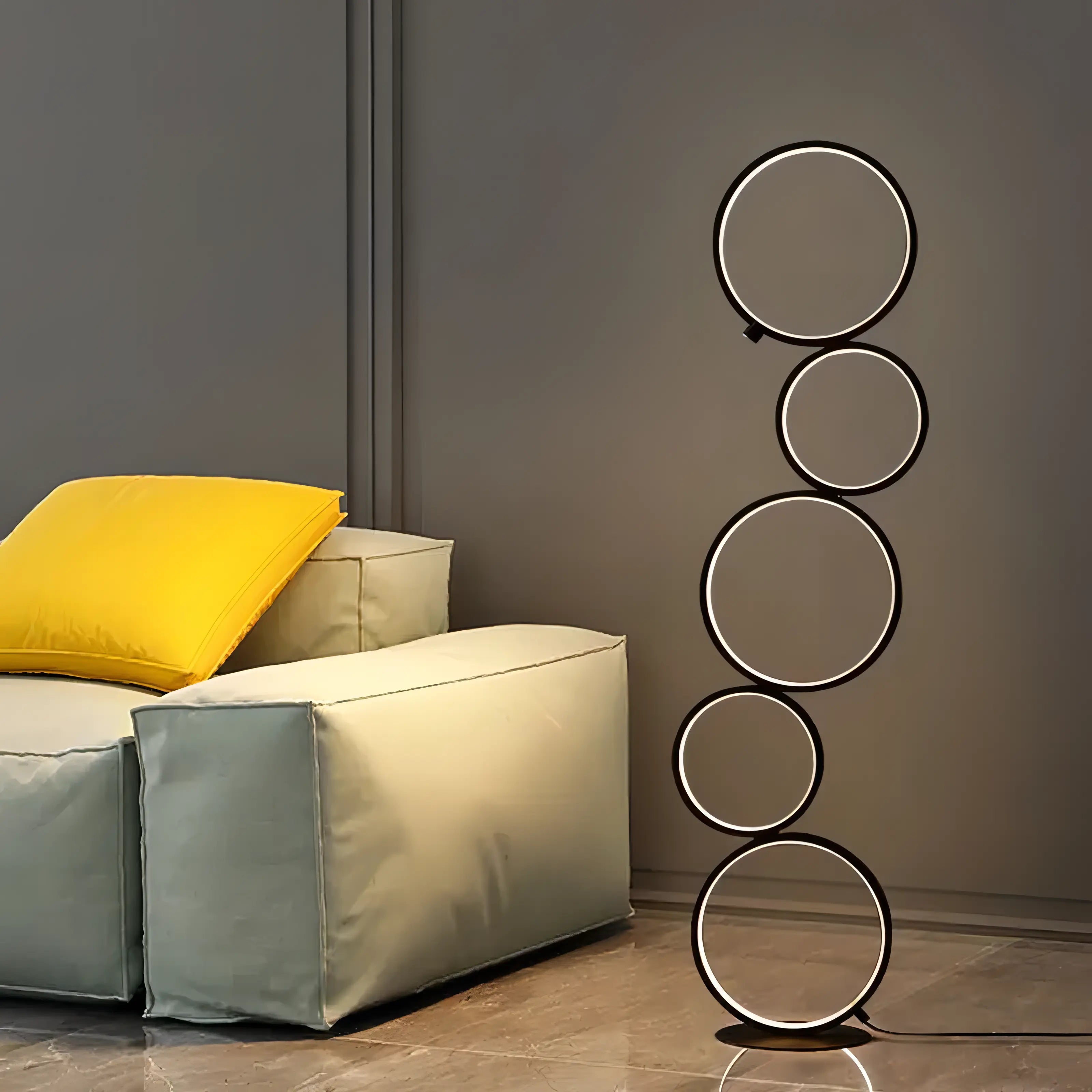 Olivia - LED Multi Tier Circle Floor Lamp for Ambient Lighting