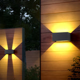 Aryanna - Modern Black Rectangle Up/Down Outdoor Light