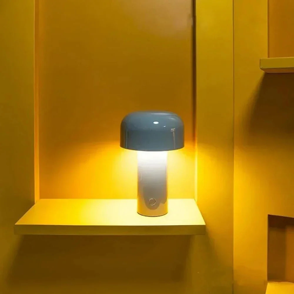Mushroom LED Rechargeable Table Lamp with Touch Control