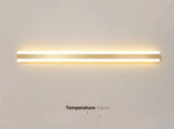 Simeon - Modern LED Outdoor Strip Wall Light Gold IP65 Waterproof