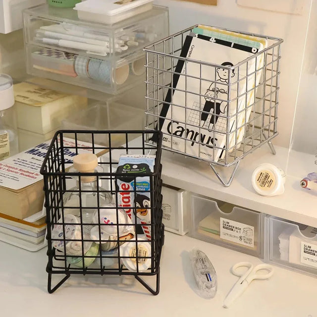 Voss Grid Cube Organizer - Durable Iron Storage Rack