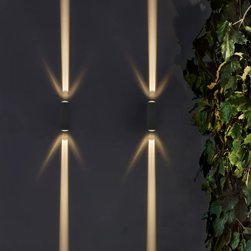 Outdoor Up Down Wall Light - IP65 LED Garden Wall Sconce, Black