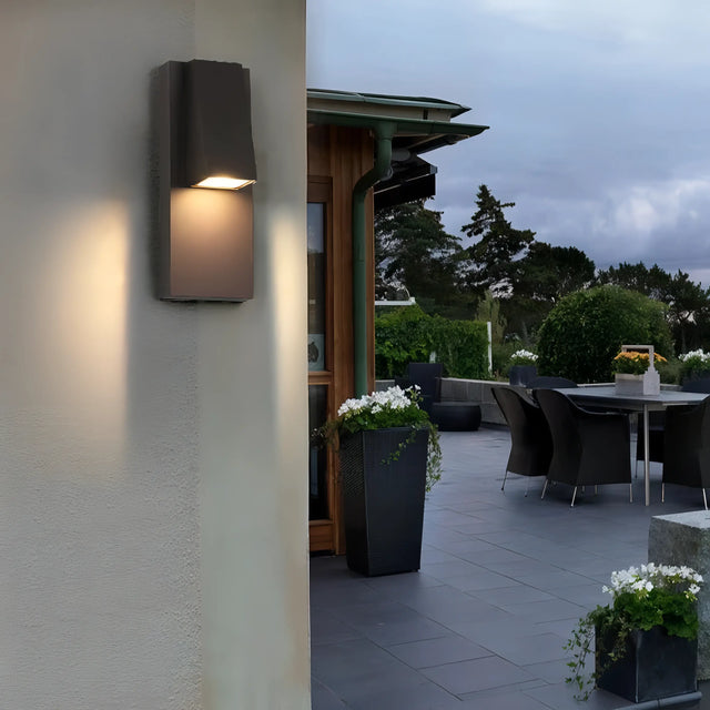 Wallis - Black Modern Outdoor Downlight Wall Light IP65