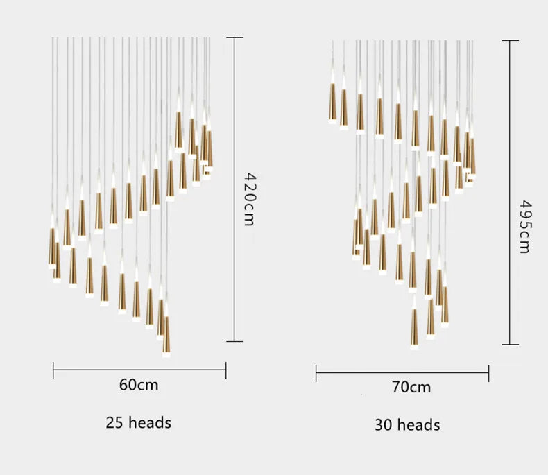 Midnight Noir Chandelier – Sophisticated LED Pendant Light for Living Rooms, Offices & Restaurants