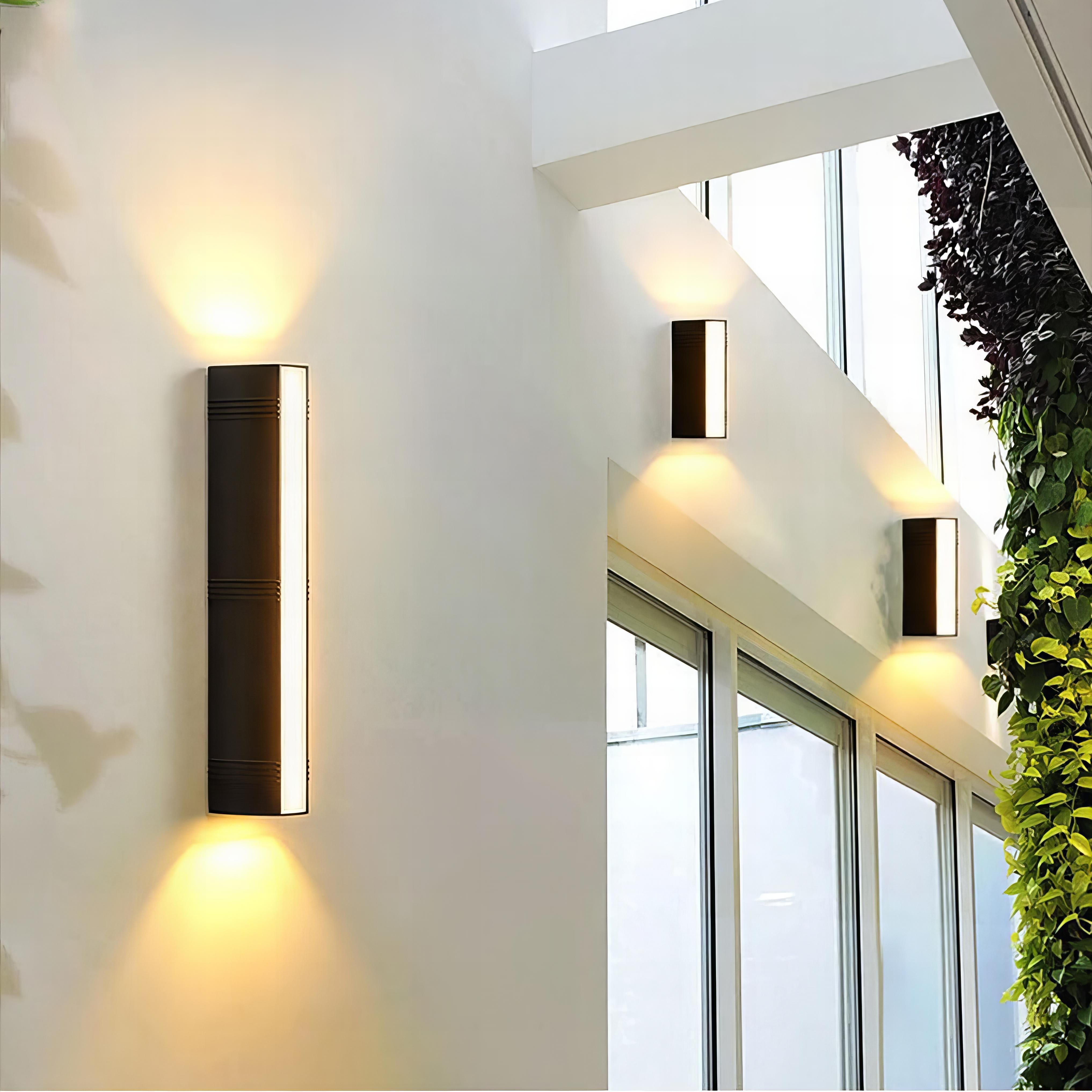 Nelson - Modern Long Outdoor Entrance Wall Light IP65