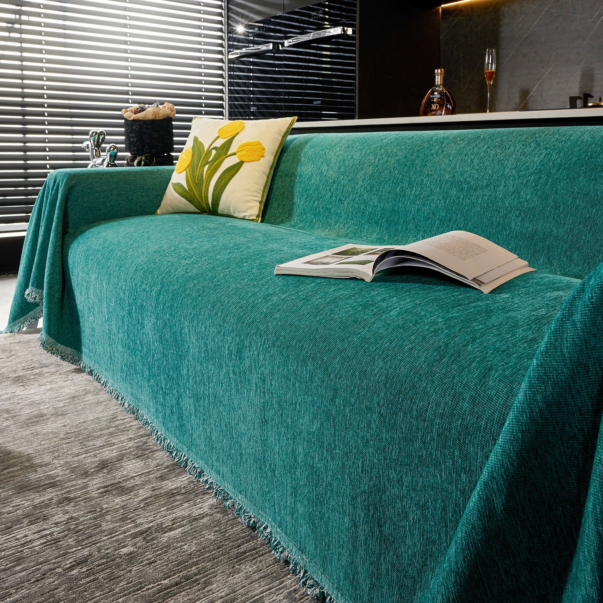 Smooth Mocha Sofa Cover - Modern, Stylish & Durable Sofa Protection