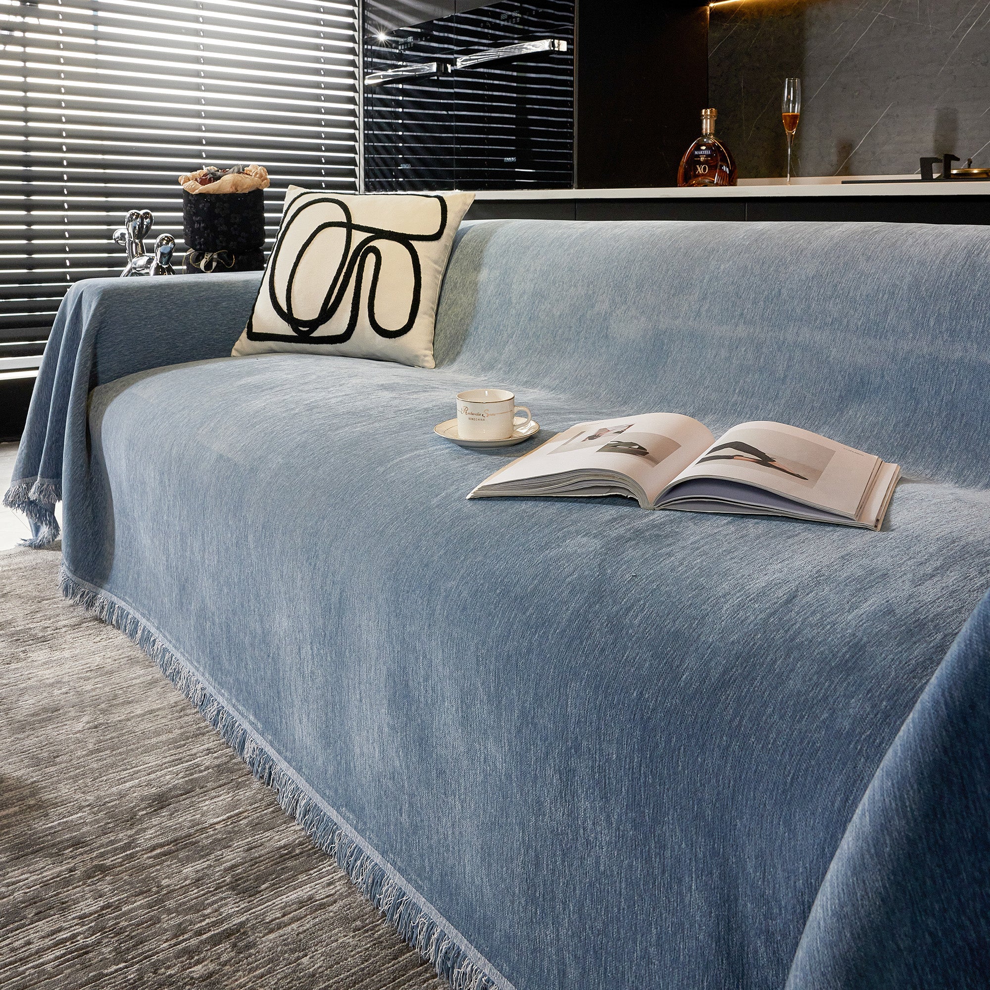 Smooth Mocha Sofa Cover - Modern, Stylish & Durable Sofa Protection