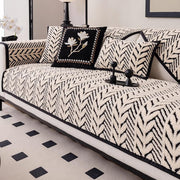 Premium Warm Wheat-Ear Plush Anti-Slip Couch Cover