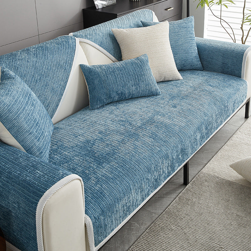 Simple Striped Chenille Anti-scratch Couch Cover for Pets