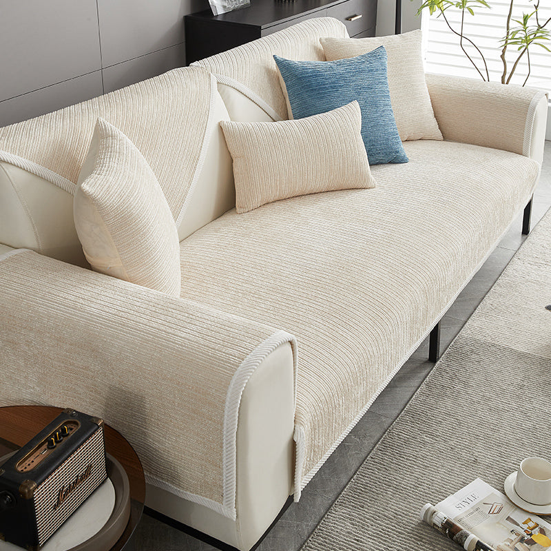 Simple Striped Chenille Anti-scratch Couch Cover for Pets