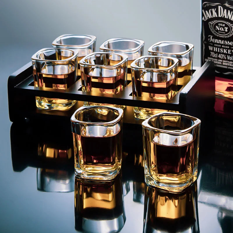 AurumLux Whisky Glass Set - Crystal Glasses with Bowl