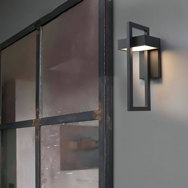 Marshall - Modern Black Outdoor Wall Light with Stainless Steel