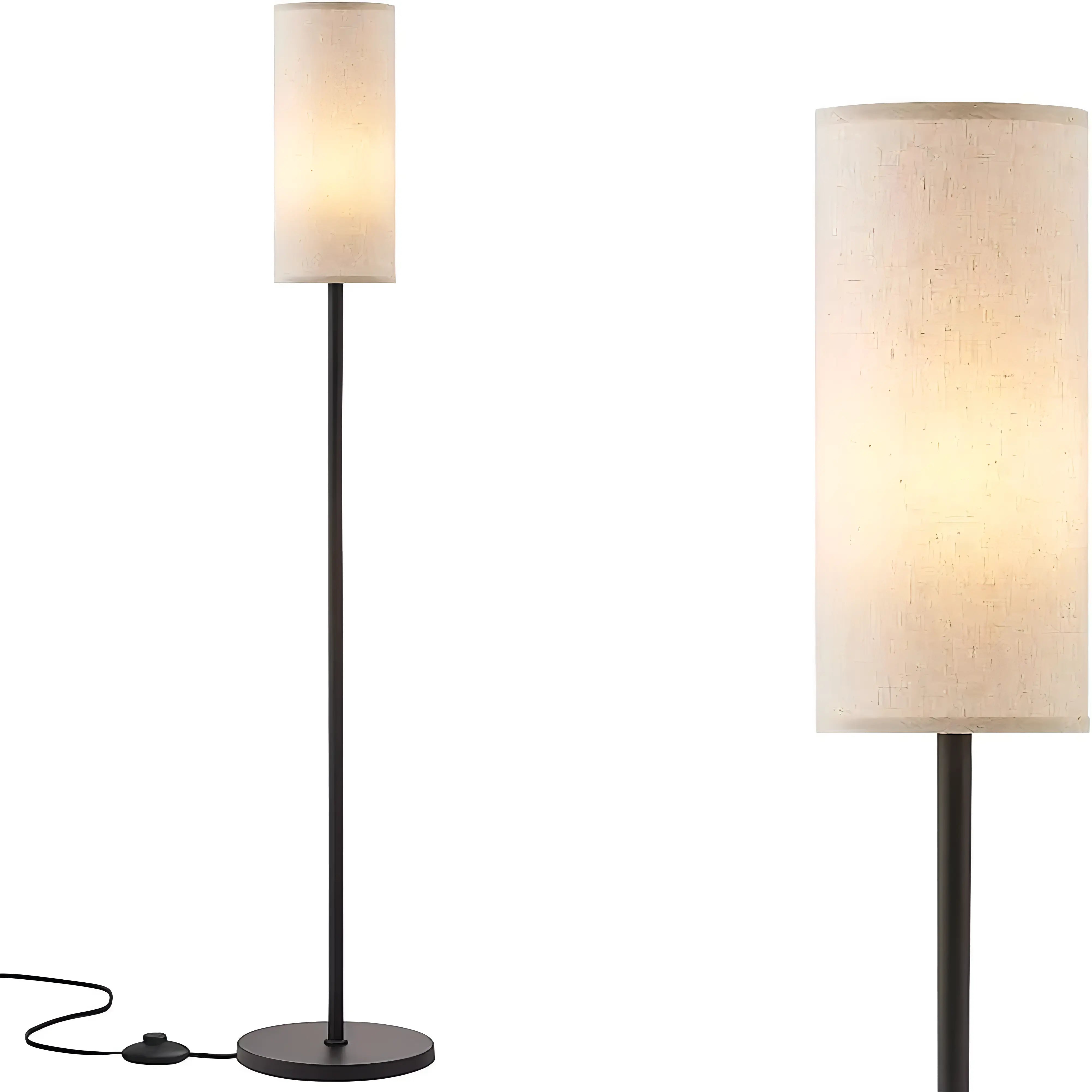 Oliver Round Modern Floor Lamp with Dimmable E27 Bulb