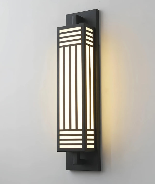Dubois - Outdoor Black Caged Modern Wall Light IP65 Stainless Steel