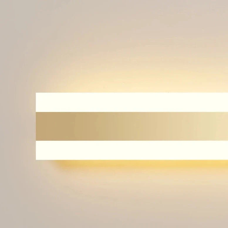 Simeon - Modern LED Outdoor Strip Wall Light Gold IP65 Waterproof