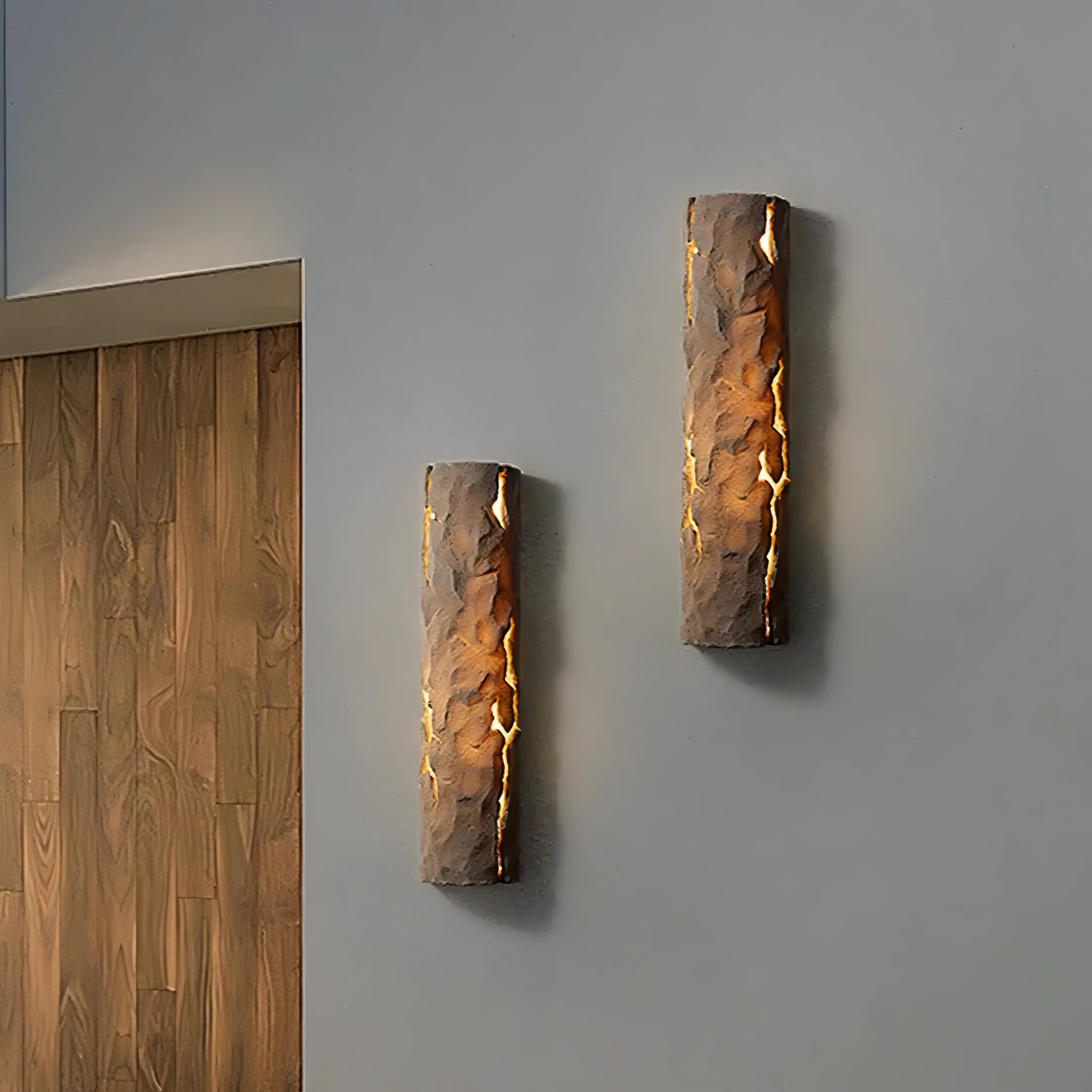 Perales Wood Tree Style Resin Waterproof Wall Light