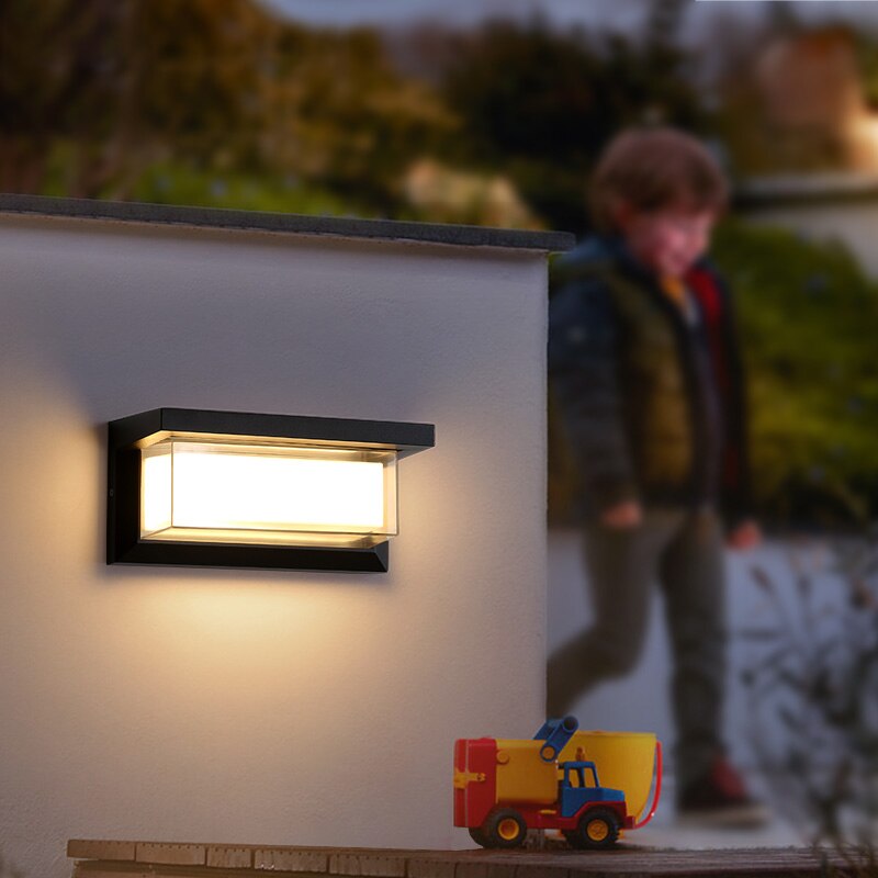 Guifi - Waterproof LED Outdoor Black Wall Light Modern Design