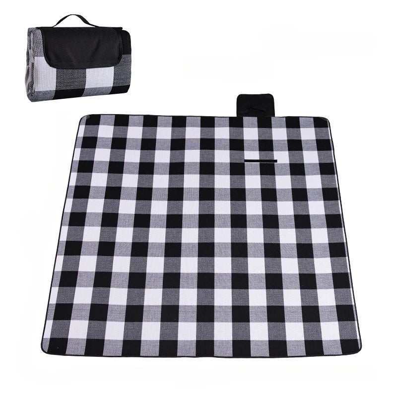 Variant image for 1pc Picnic Blanket Double Layer Outdoor Waterproof Convenience Mat Tote Bag Spring Summer Camping Ideal for the Beach-6