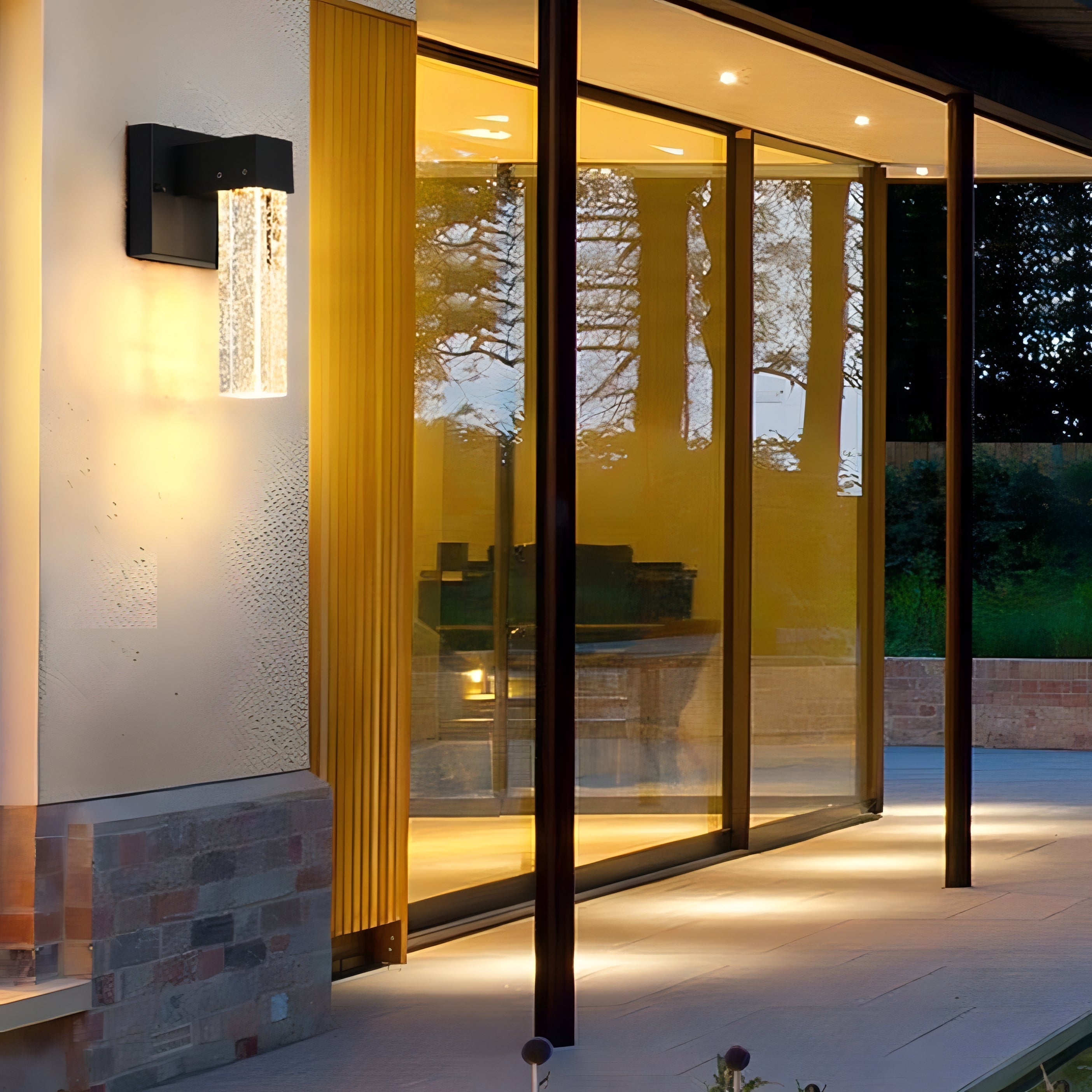 Raiden - Crystal IP65 Outdoor Wall Sconce with Aluminum Body