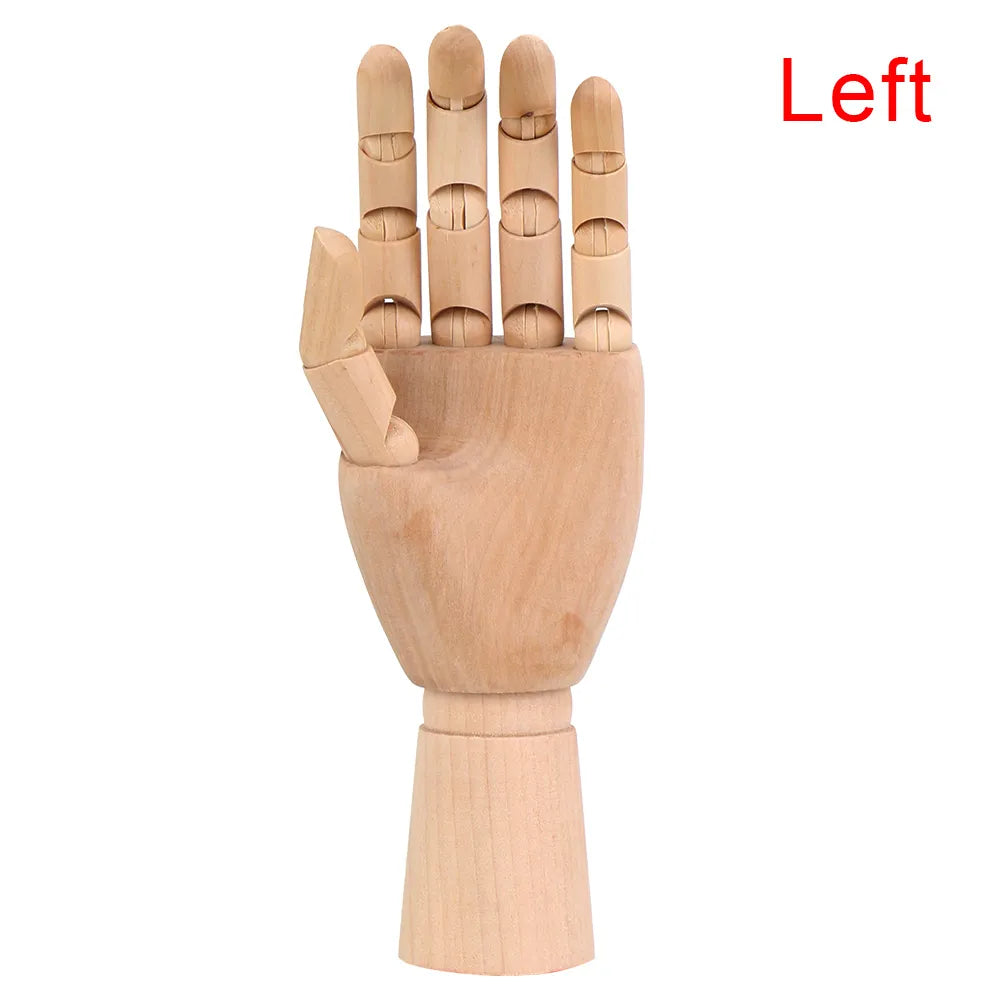 Wooden Movable Hand Model 25cm Modern Art Reference