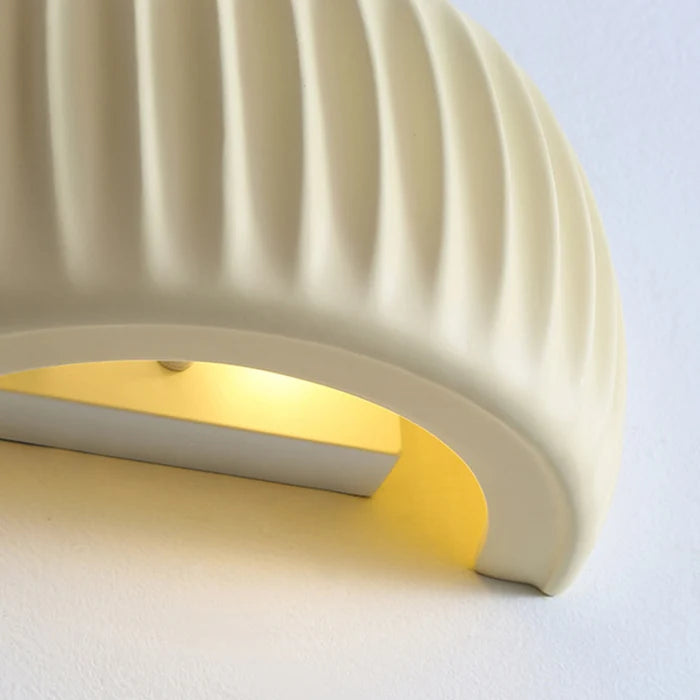 Pleated Resin Wall Light, Modern Wabi-Sabi Wall Sconce