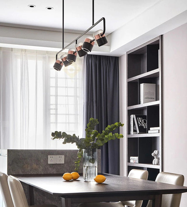 La Scène Chandelier - Nordic Multi-Head LED Pendant Light | Adjustable Suspension, Ideal for Coffee Shops & Dining Rooms