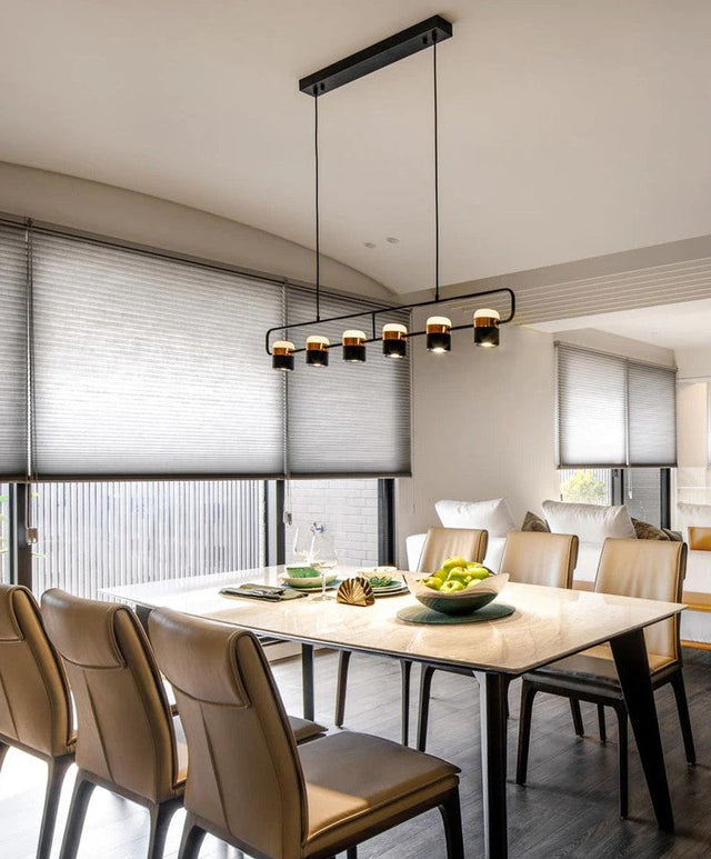 La Scène Chandelier - Nordic Multi-Head LED Pendant Light | Adjustable Suspension, Ideal for Coffee Shops & Dining Rooms