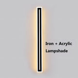 Spencer - Outdoor Strip LED Wall Mounted Light Bar Black Acrylic