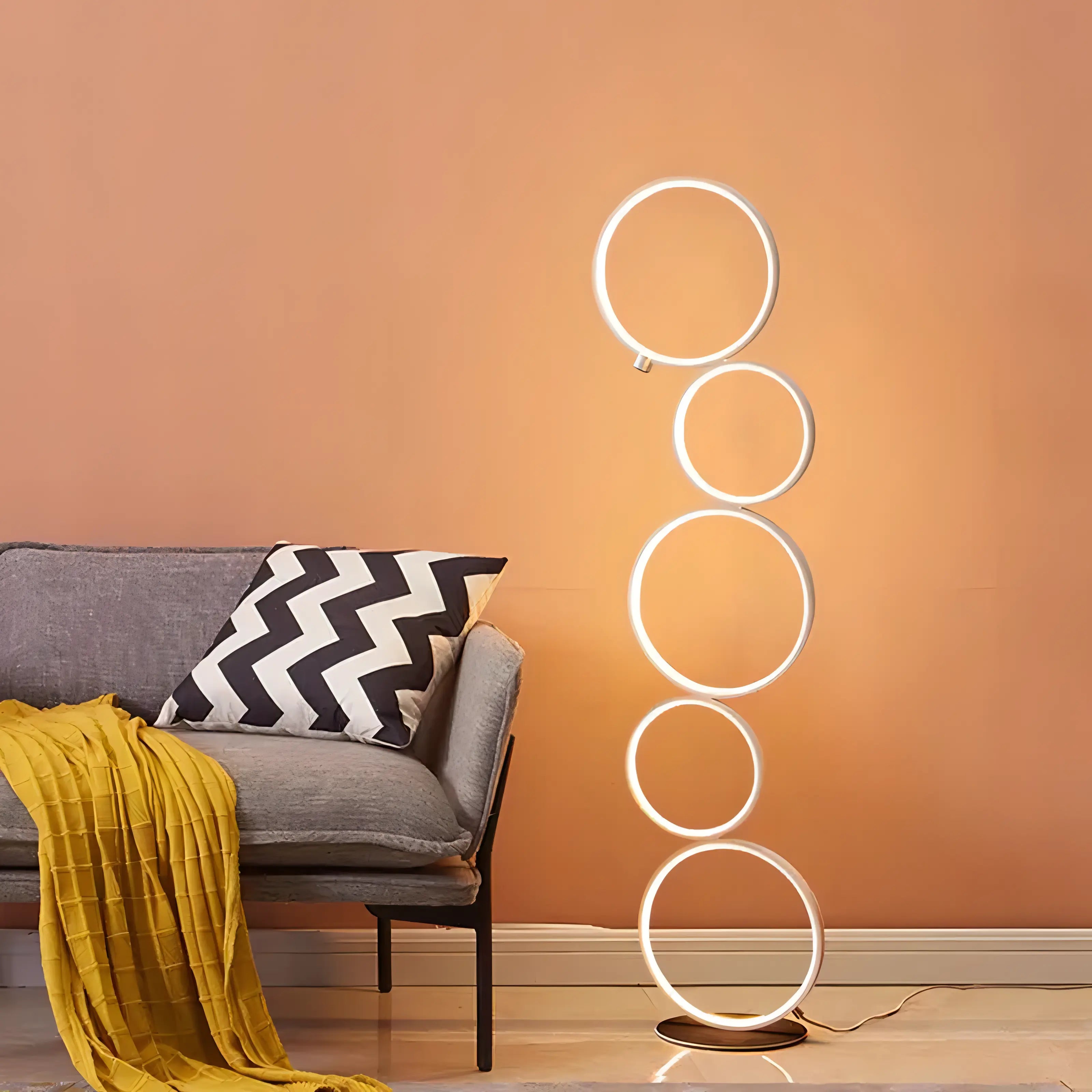 Olivia - LED Multi Tier Circle Floor Lamp for Ambient Lighting