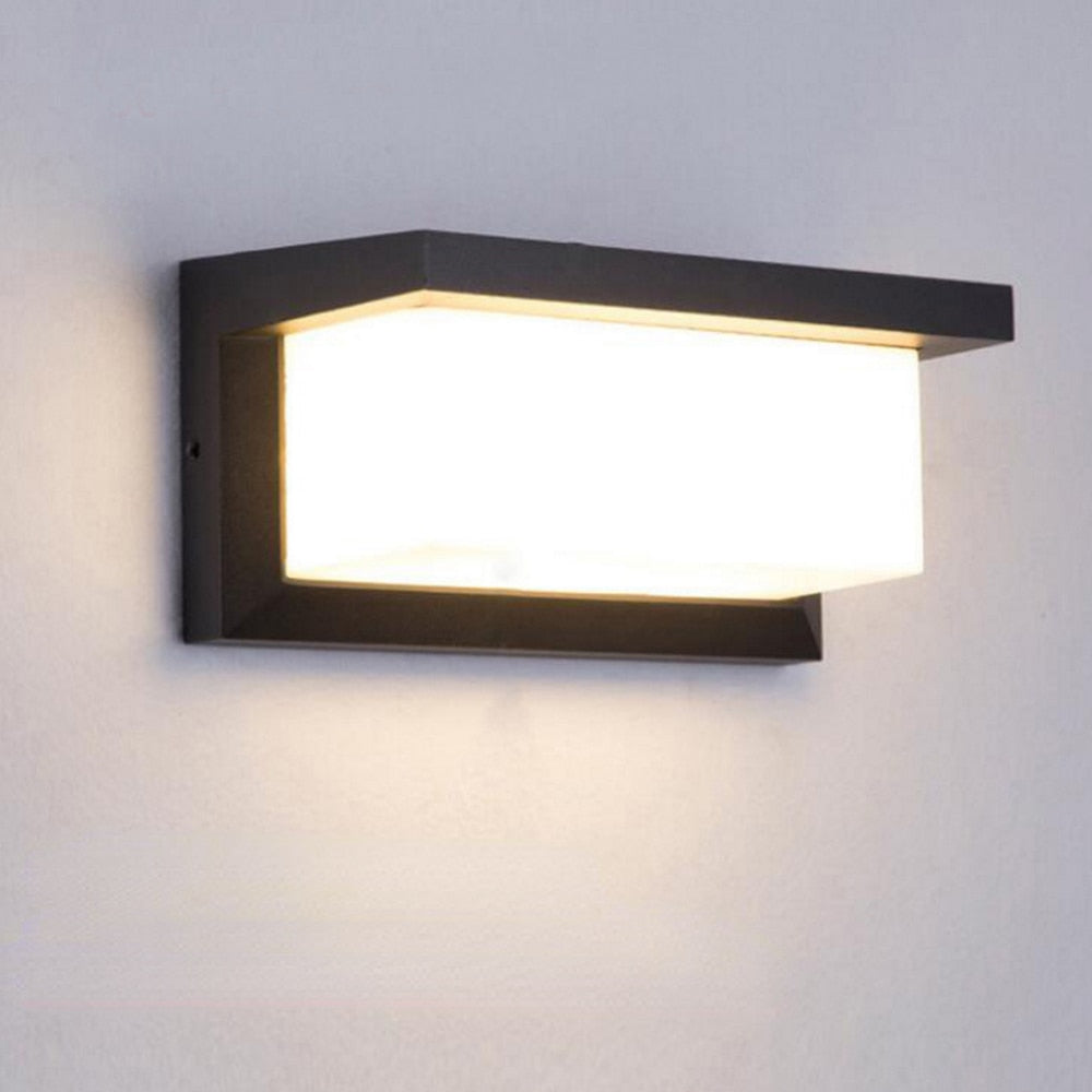 Guifi - Waterproof LED Outdoor Black Wall Light Modern Design