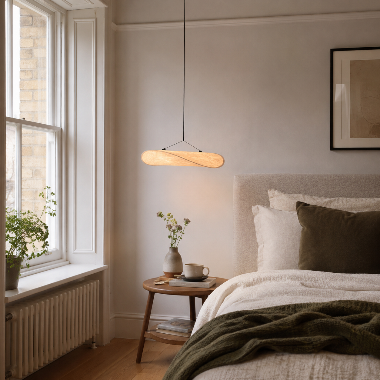 Japandi Sculptural LED Ceiling Light – Pendant Lamps for Dining Room & Living Room